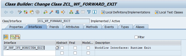 create a new class in transaction code SE24 screenshot